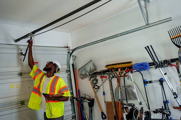 Professional Garage Door Panel Replacement technician working in De Witt County County, IL